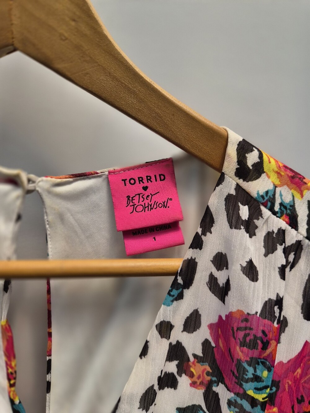 Torrid x Betsey Johnson Collab Limited Edition Leopard Floral Dress Size 1 1x - Picture 11 of 15
